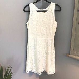 🕊Off White Cotton Lace Dress